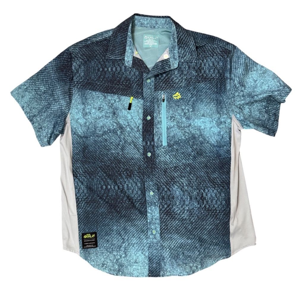 Loco Skailz Mens Performance Shirt in Teal, XL